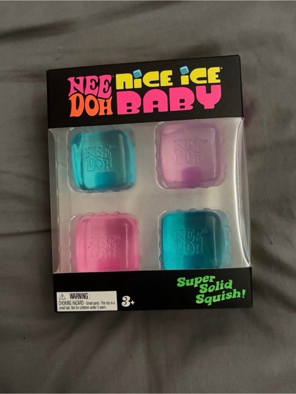 NeeDoh AUTHENTIC Nice Ice
Baby 4 Pack Mini Cubes